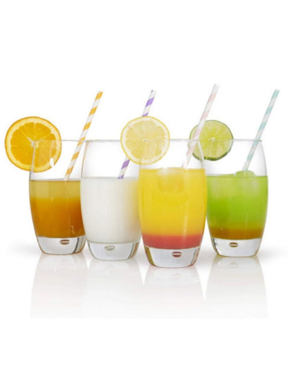 striped pastel Biodegradable paper party straws